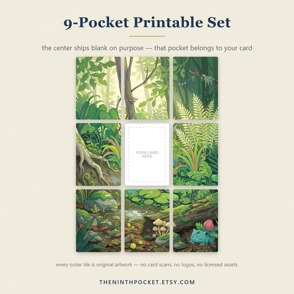 Printable tile set for Bulbasaur 166/165 Scarlet & Violet 151