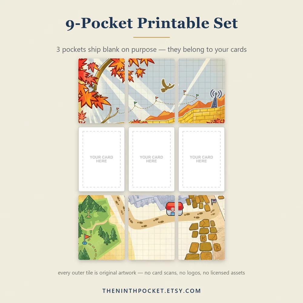 Printable tile set for Chikorita, Cyndaquil & Totodile 46, 47, 48 Mega Evolution Black Star Promos