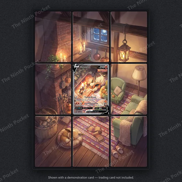 Flareon V SWSH179 SWSH Black Star Promos binder page shown in a 9-pocket binder