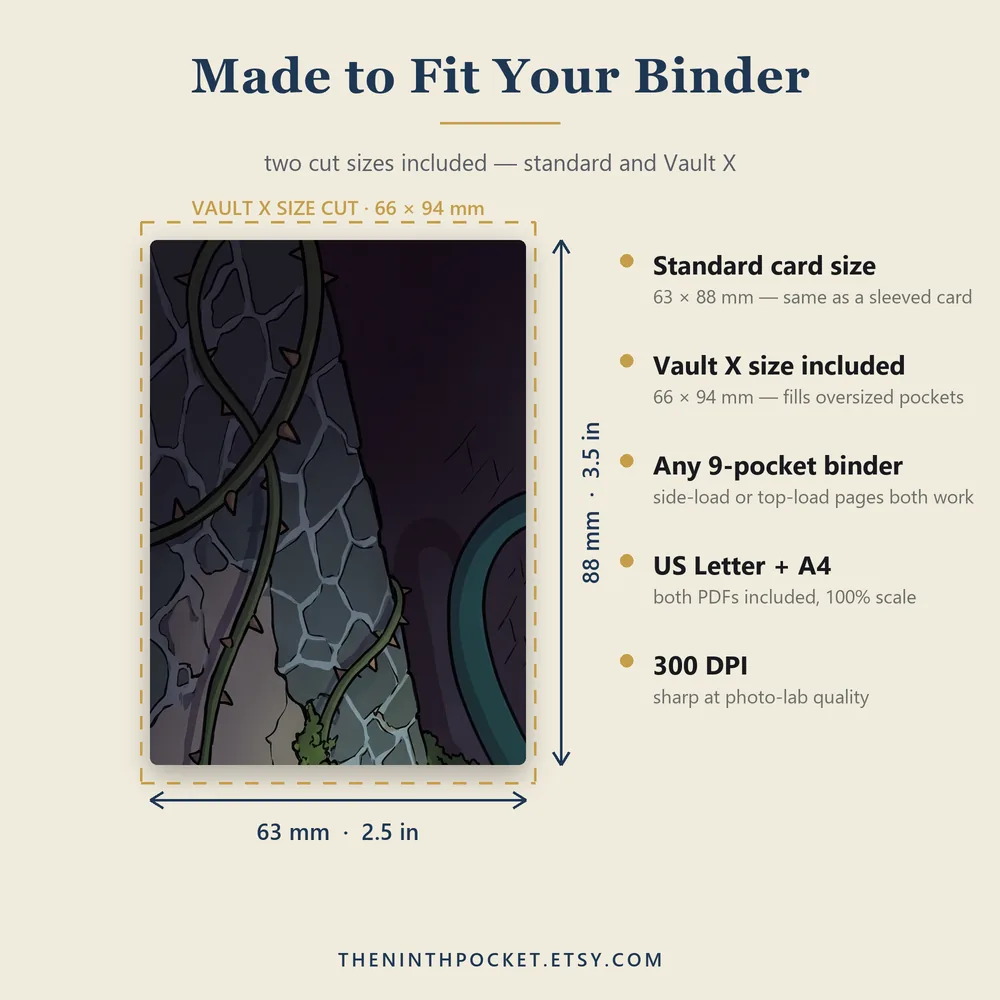Tile size guide: standard 63 by 88 mm and Vault X 66 by 94 mm