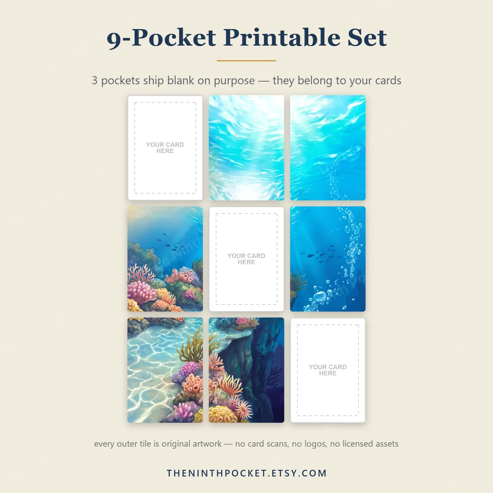 Printable tile set for Squirtle, Wartortle & Blastoise ex 170, 171, 200/165 Scarlet & Violet 151