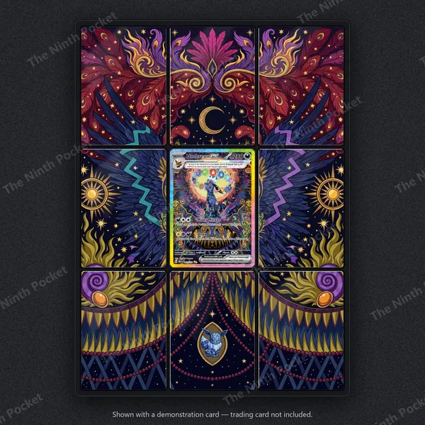 Umbreon ex 161/131 Prismatic Evolutions binder page shown in a 9-pocket binder
