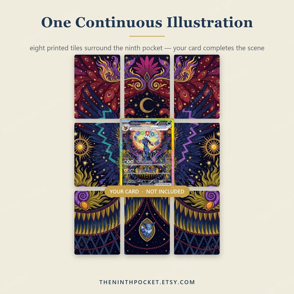 Umbreon ex 161/131 Prismatic Evolutions: the eight tiles laid out around the card